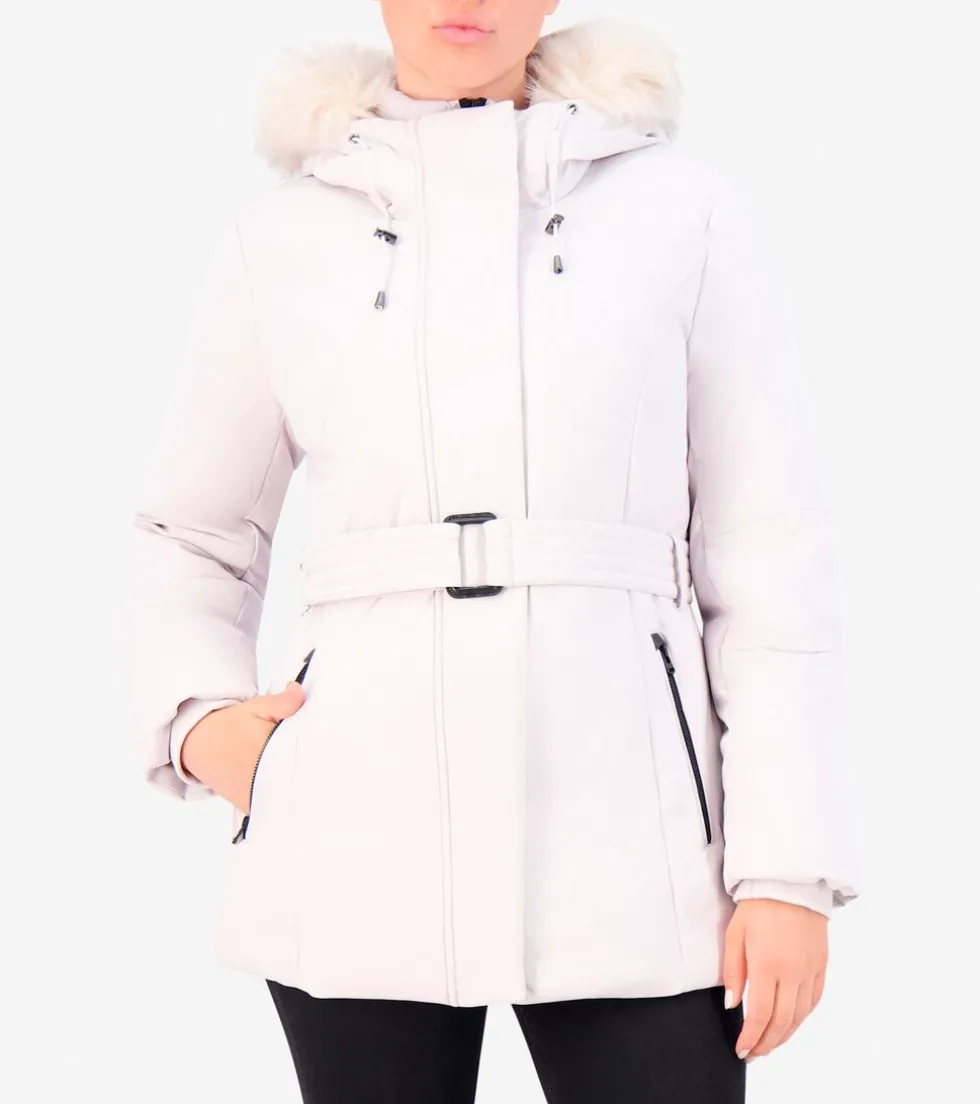 Cole Haan Puffer Jackets | Outerwear*Women's Water-Resistant Stretch Twill Jacket Cream