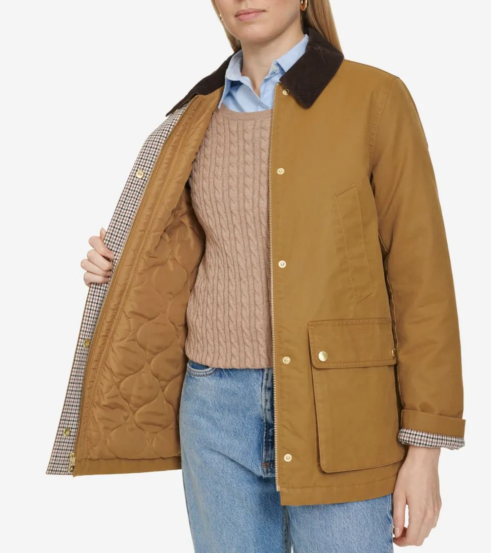 Cole Haan Rain Jackets | Outerwear*Women's Waxed Cotton Hunter Jacket Khaki