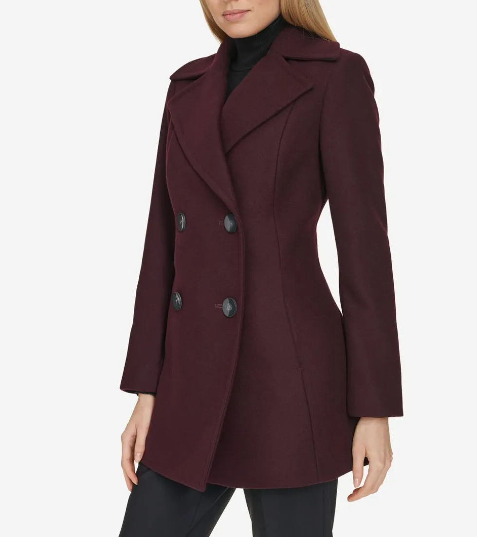 Cole Haan Wool Coats | Peacoats & Blazers*Women's Wool Peacoat Wine