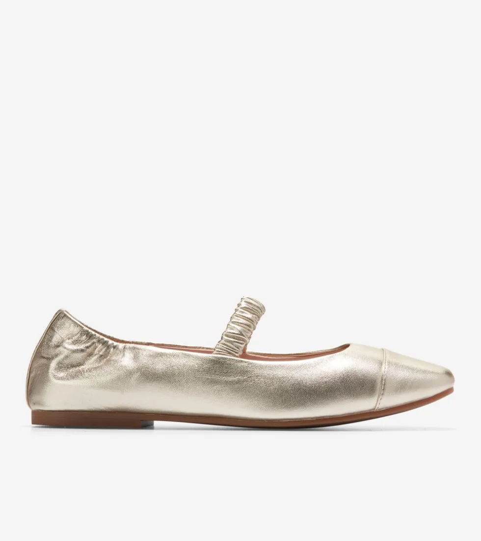 Cole Haan Flats & Ballets*Women's Yvette Mary Jane Ballet Flats SoftGold