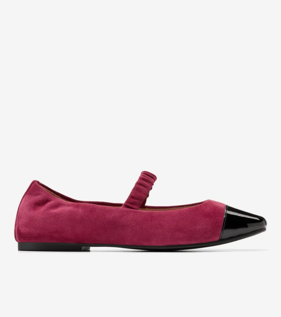 Cole Haan Flats & Ballets*Women's Yvette Mary Jane Ballet Flats BlackCherry-Black