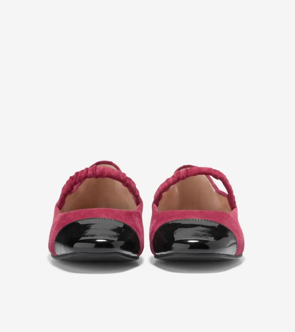 Cole Haan Flats & Ballets*Women's Yvette Mary Jane Ballet Flats BlackCherry-Black