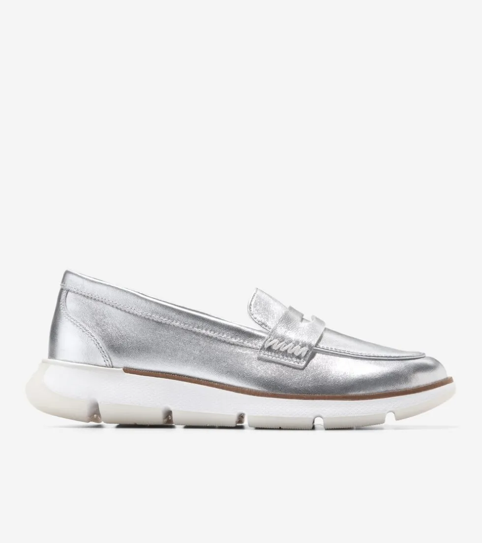 Cole Haan Loafers & Drivers*Women's 4.ZERØGRAND Loafers Silver-OpticWhite