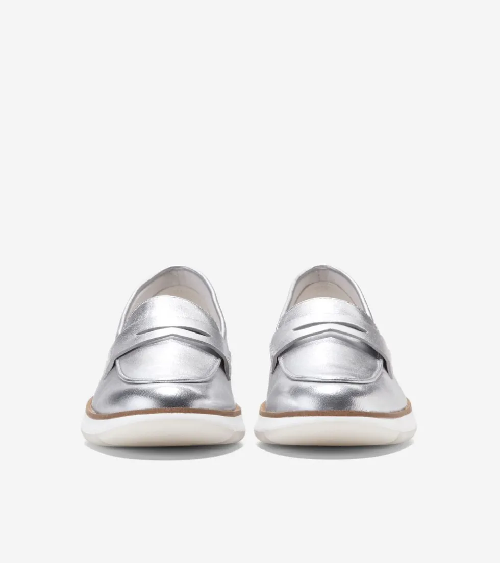 Cole Haan Loafers & Drivers*Women's 4.ZERØGRAND Loafers Silver-OpticWhite