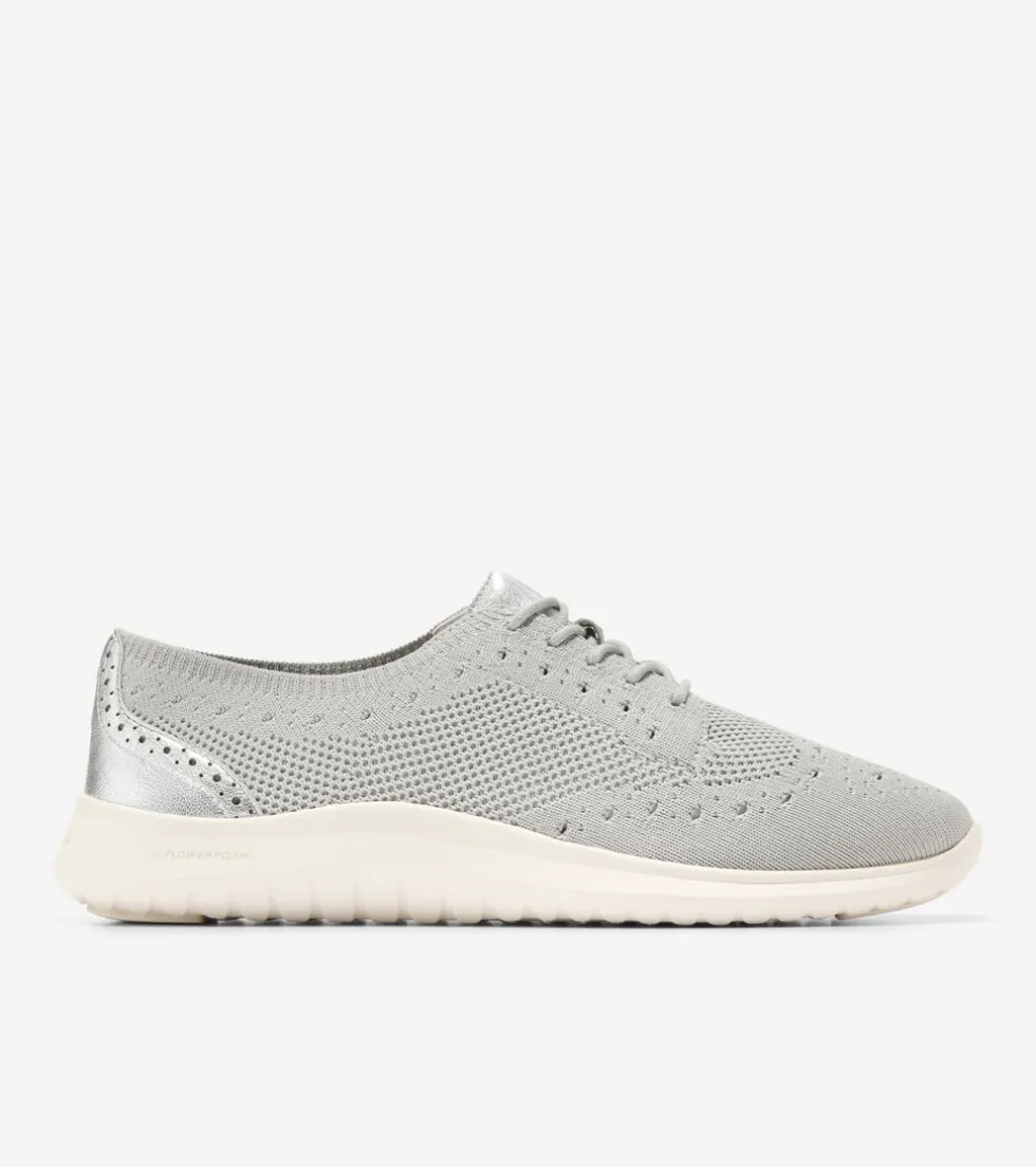 Cole Haan Oxfords*Women's ZERØGRAND Meritt Stitchlite™ Oxfords Silver